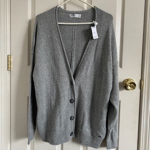 Hollister Grey Cardigan Sweater